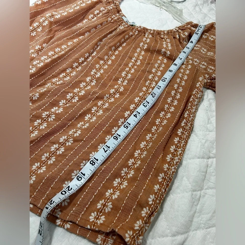 Madewell Terracotta Puff Sleeve Blouse